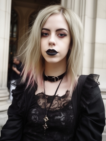 Gothic-Princess-with-a-Dog-Collar